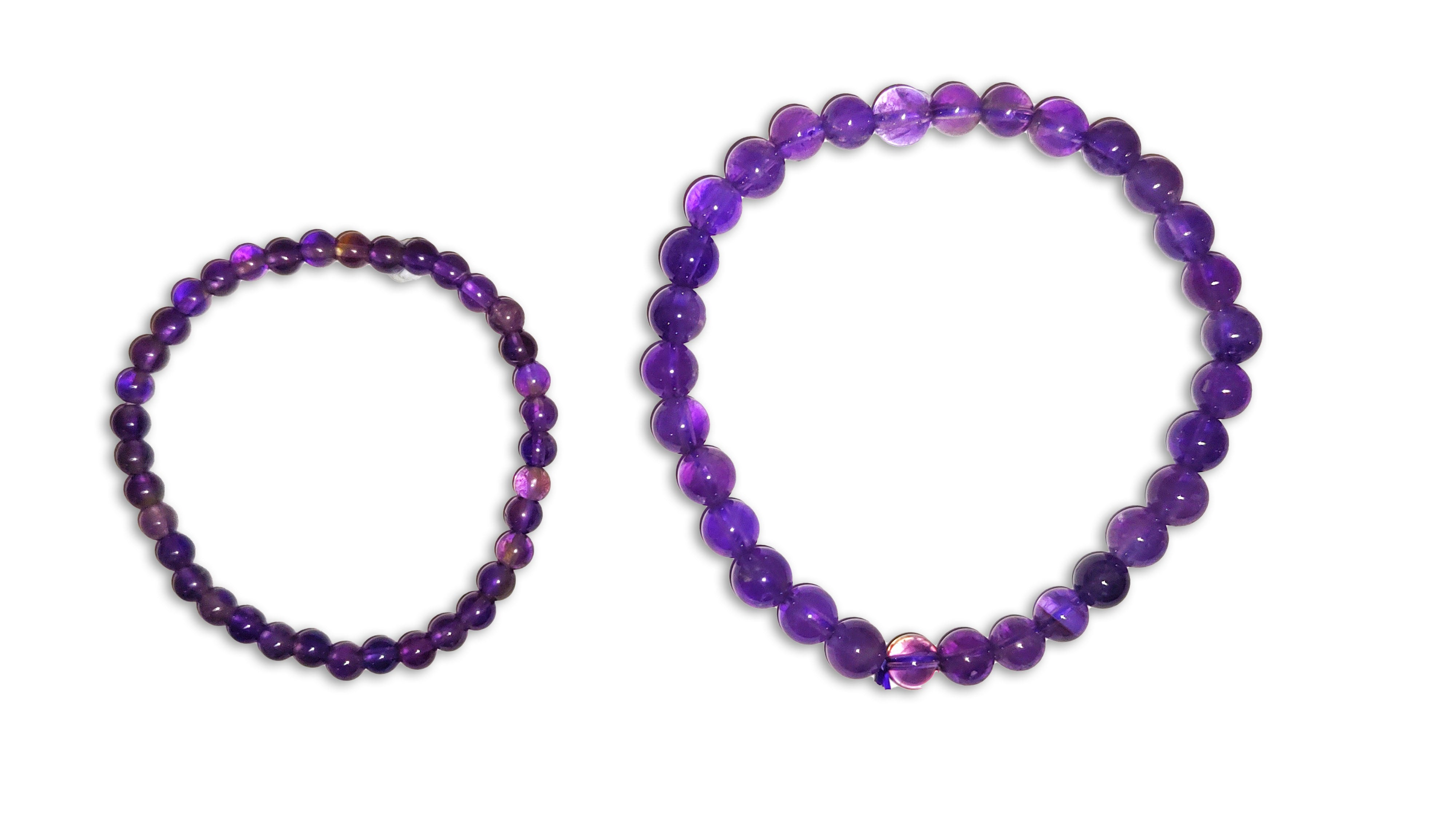 Luna Lovewitch Kids/Petite 14cm size amethyst 4mm bead stretch bracelet