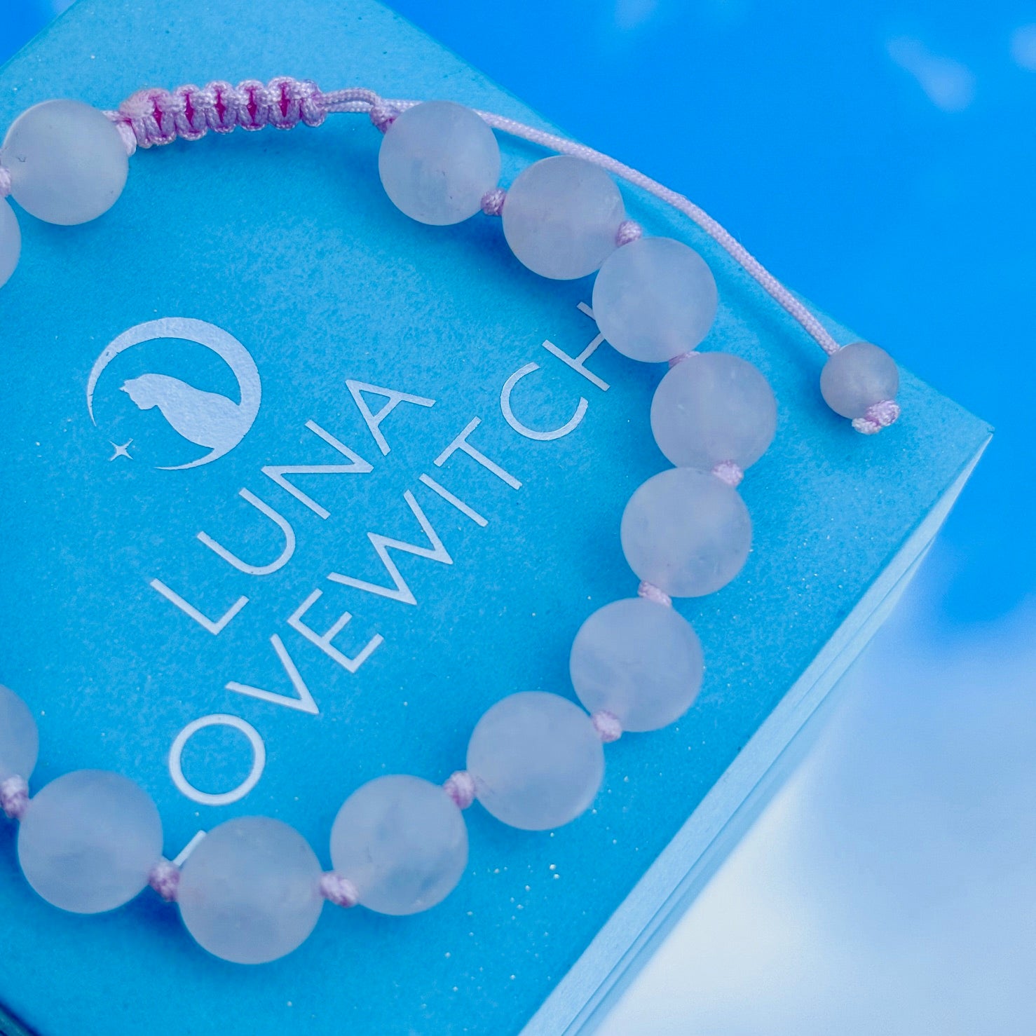 Luna Lovewitch Rose Quartz 10mm adjustable beaded bracelet