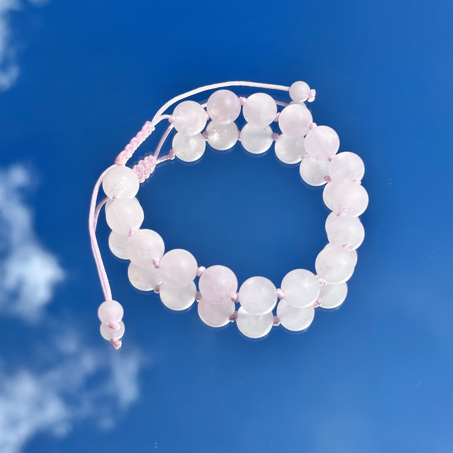 Luna Lovewitch Rose Quartz 10mm adjustable beaded bracelet