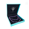 Amethyst 8mm crystal bead necklace in luxury giftbox 80cm
