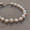 Blush Freshwater Pearl 6mm bead fully adjustable bracelet ~ Rose Gold