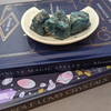 Blue apatite raw chunks
