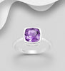 Amethyst Cushion Cut Ring Rings The Crystal and Wellness Warehouse 