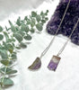 Amethyst Slice Pendant Necklace Necklaces The Crystal and Wellness Warehouse 