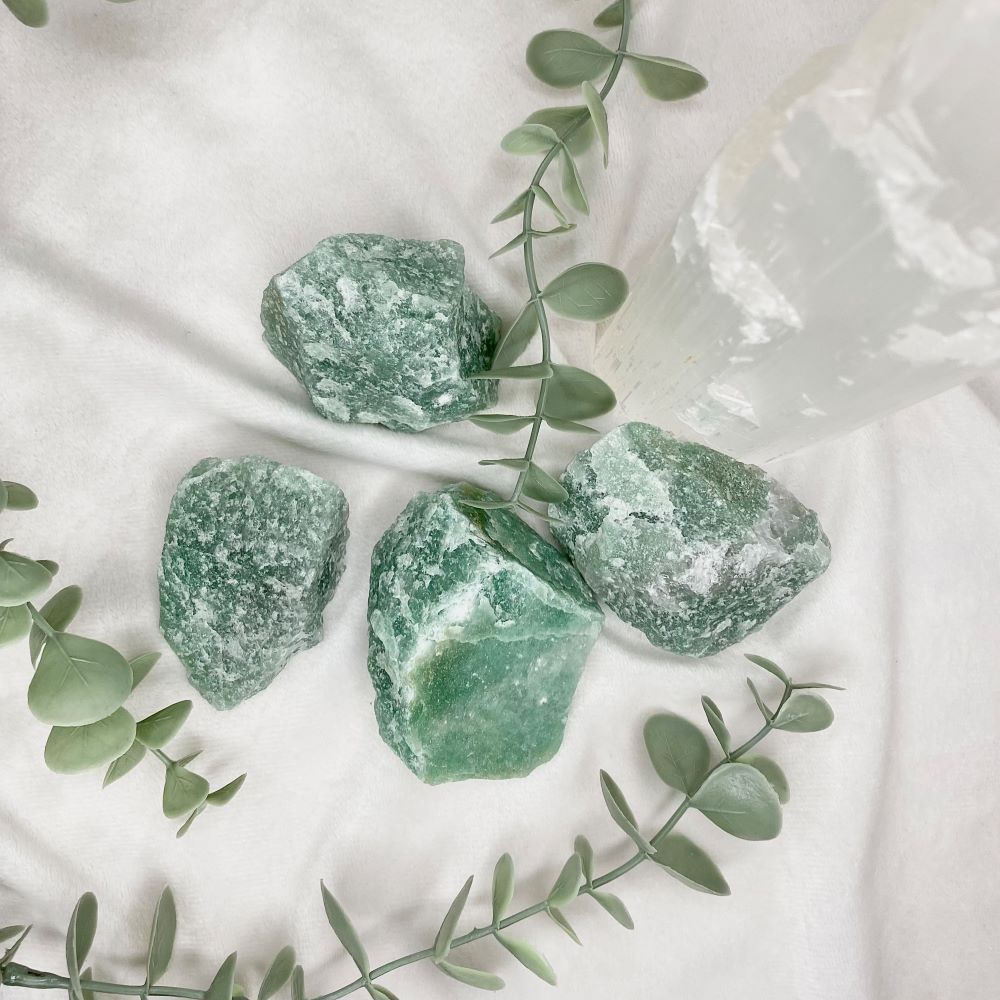 Green aventurine natural Chunks various sizes to choose from