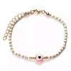 Beaded pink evil eye bracelet Bracelets The Crystal and Wellness Warehouse 