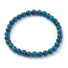 6mm Blue Apatite Beaded Bracelet