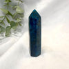 Blue apatite polished points various sizes