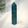 Blue apatite polished points various sizes