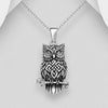 Celtic owl on key silver pendant Charms & Pendants The Crystal and Wellness Warehouse 