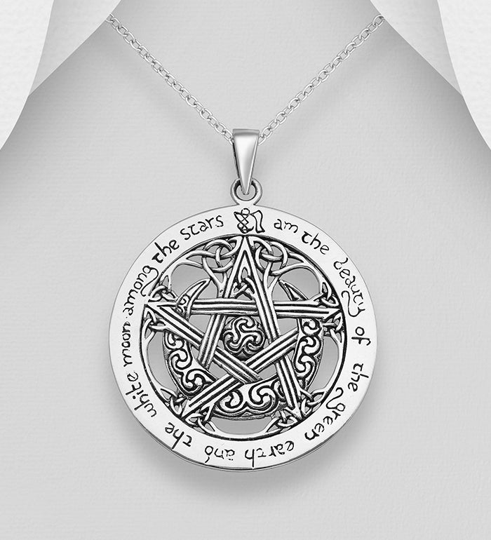 Celtic Star and Moon Pendant Charms & Pendants The Crystal and Wellness Warehouse 
