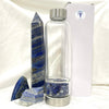 Crystal Water Bottle in glass with insulated cover Spirituality The Crystal and Wellness Warehouse Lapis Lazuli 
