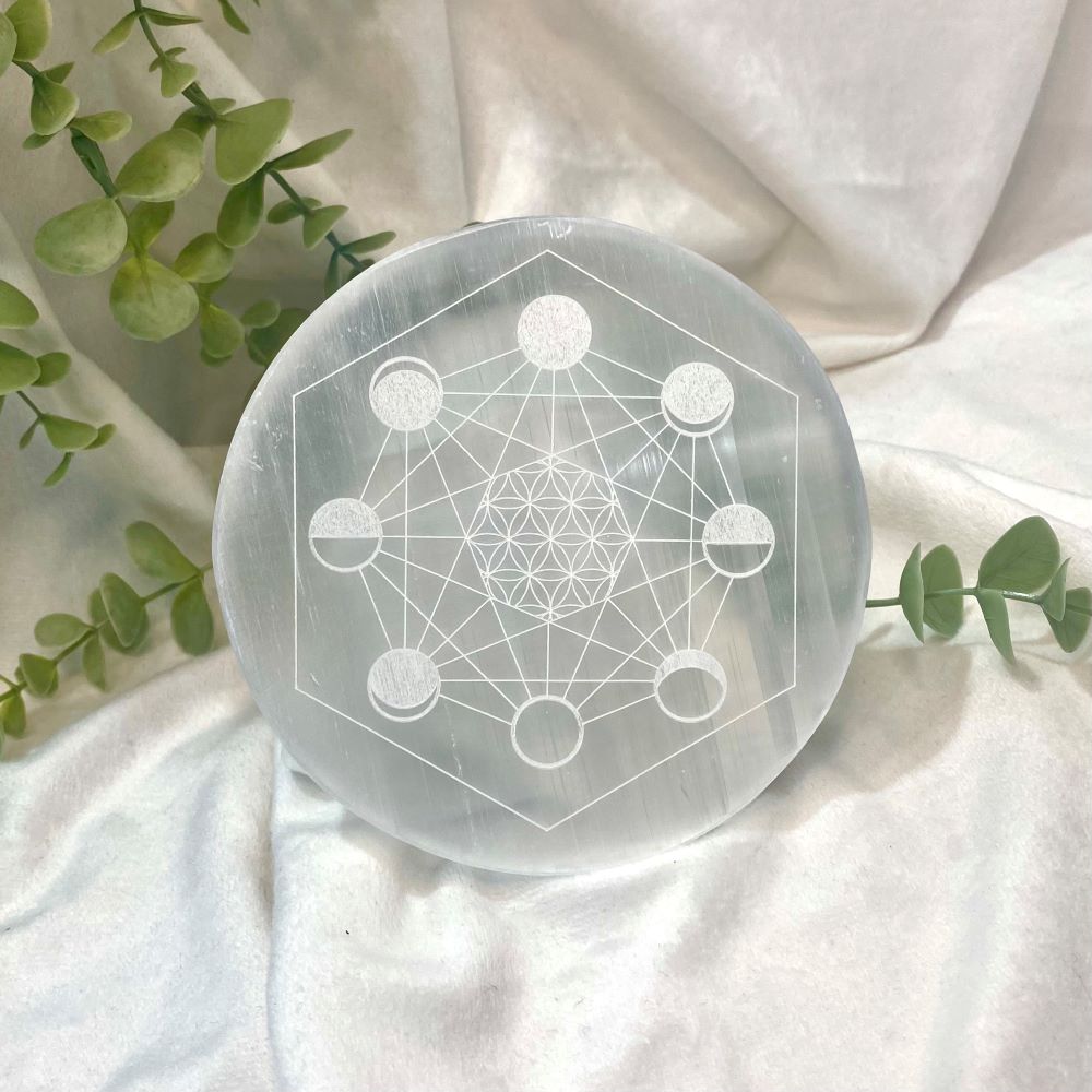 Selenite charging plate crystal grid design