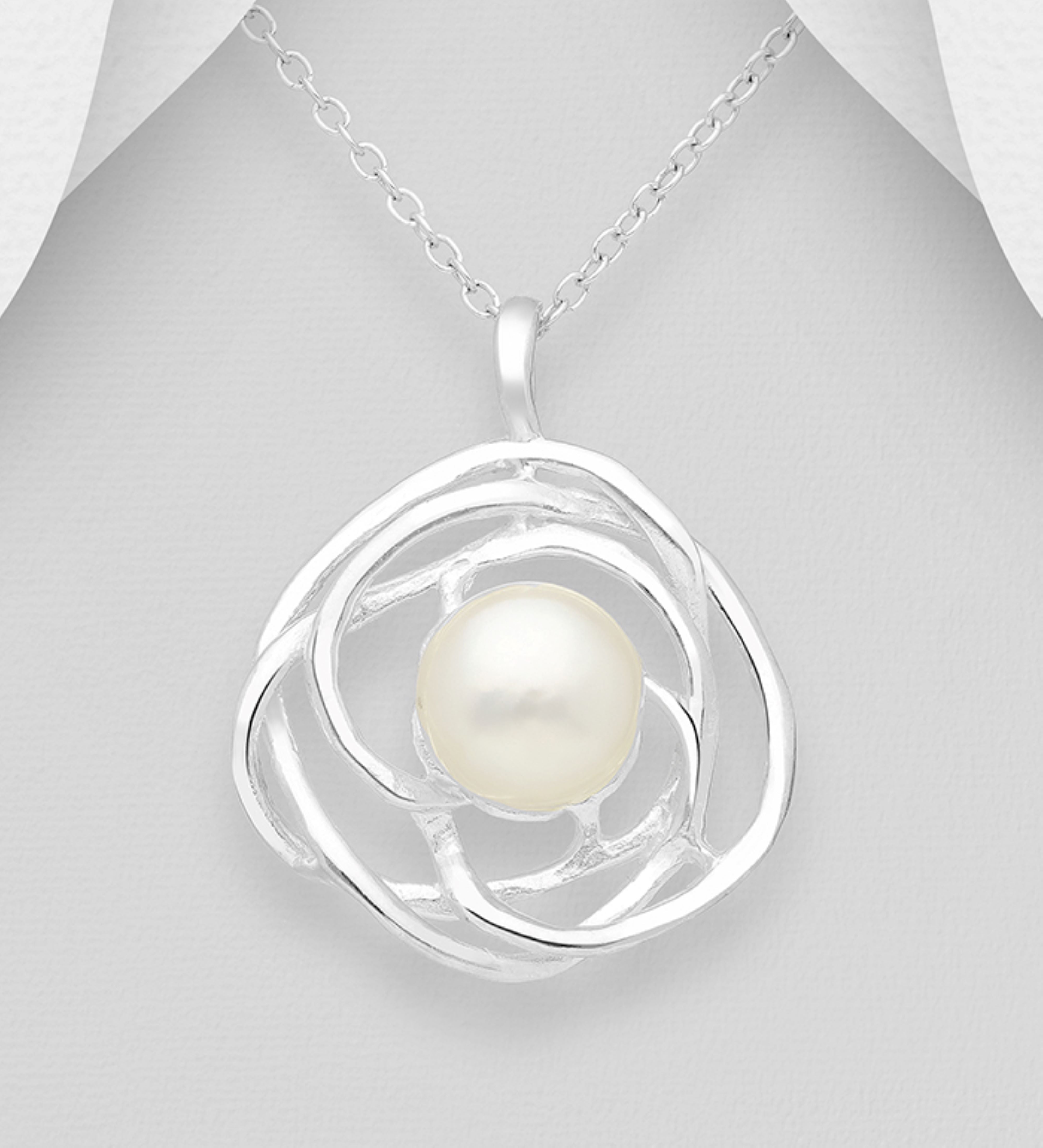 Fresh water pearl pendant in sterling silver Charms & Pendants The Crystal and Wellness Warehouse 
