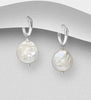 Freshwater pearl hoop silver earrings Earrings The Crystal and Wellness Warehouse 