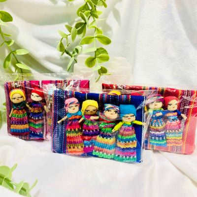 Guatemalan worry dolls large doll 4 pack various colours Decor The Crystal and Wellness Warehouse 