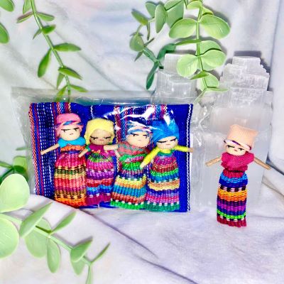 Guatemalan worry dolls large doll 4 pack various colours Decor The Crystal and Wellness Warehouse 