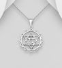 Heart chakra silver pendant Charms & Pendants The Crystal and Wellness Warehouse 