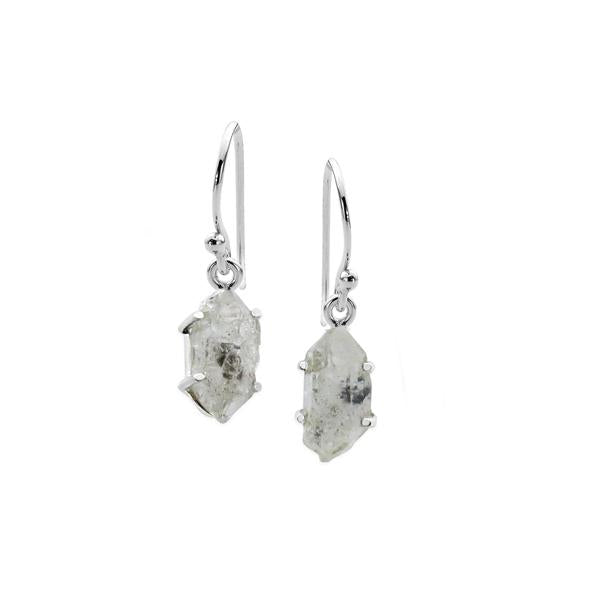 Herkimer diamond silver earrings Earrings The Crystal and Wellness Warehouse 