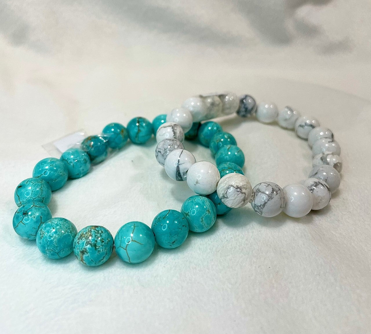 Howlite Beaded Bracelet Bracelets The Crystal and Wellness Warehouse 