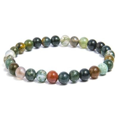 Indian agate bead bracelet 6mm Bracelets The Crystal and Wellness Warehouse 