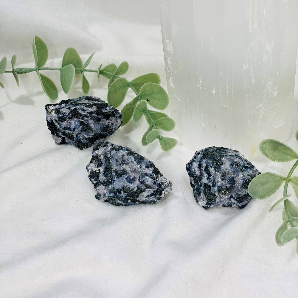 Indigo Gabbro - Mystic Merlinite natural chunks various sizes from Madagascar