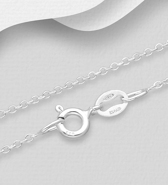 Italian silver rollo chain 1.25mm 50cm Necklaces The Crystal and Wellness Warehouse 