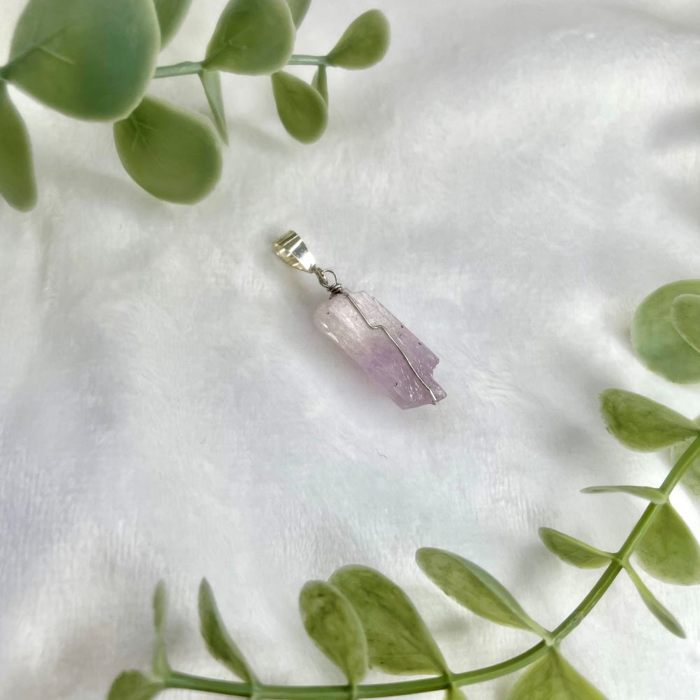 One of a kind hand made sterling silver kunzite pendants in 4 choices