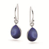 Lapis Lazuli pear shape silver earrings Earrings The Crystal and Wellness Warehouse 