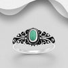 Larger sizes boho design silver ring set with turquoise Rings The Crystal and Wellness Warehouse 9 