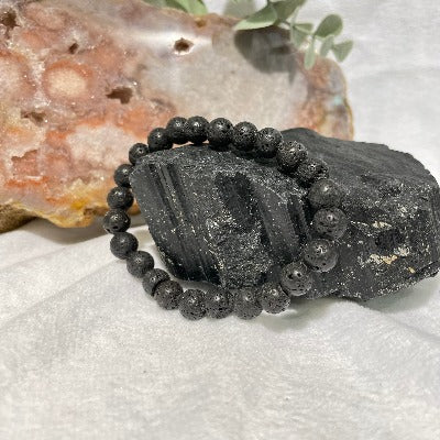 Lava Stone Bead Bracelets Bracelets The Crystal and Wellness Warehouse 8mm 