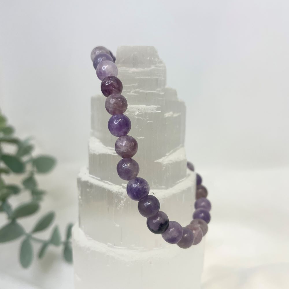 Lepidolite Beaded Bracelet 6mm