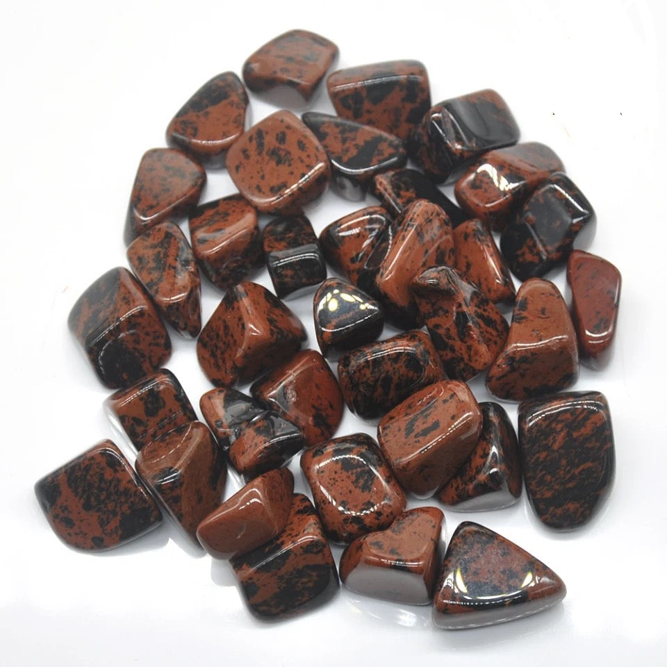 Mahogany Obsidian Tumble Tumbled Stones The Crystal and Wellness Warehouse 