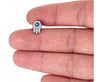 Mini evil eye Hamsa silver Stud Earrings Earrings The Crystal and Wellness Warehouse 