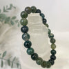 Moss Agate 8mm Polished Beaded Bracelet