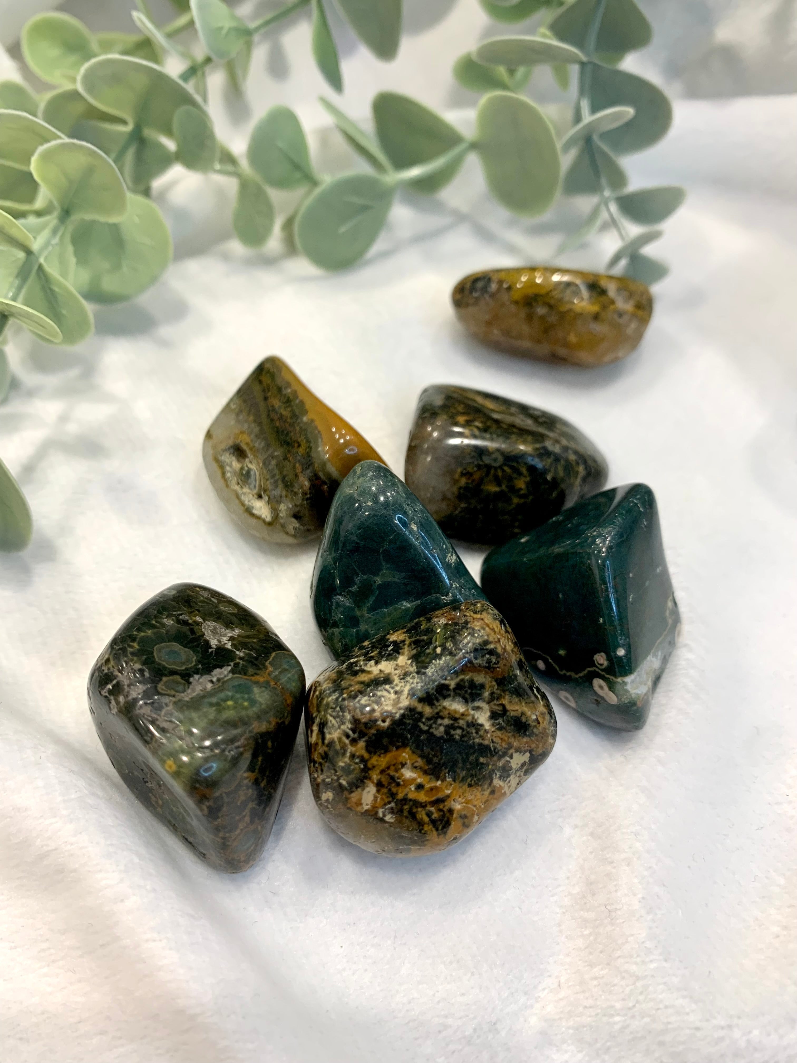 Ocean Jasper tumble stone Crystals The Crystal and Wellness Warehouse 