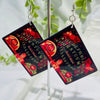 Ouija spirit board earrings 4 colour choices Earrings The Crystal and Wellness Warehouse Black with red 
