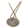 Round pentagram incense holder 10cm in silver finish