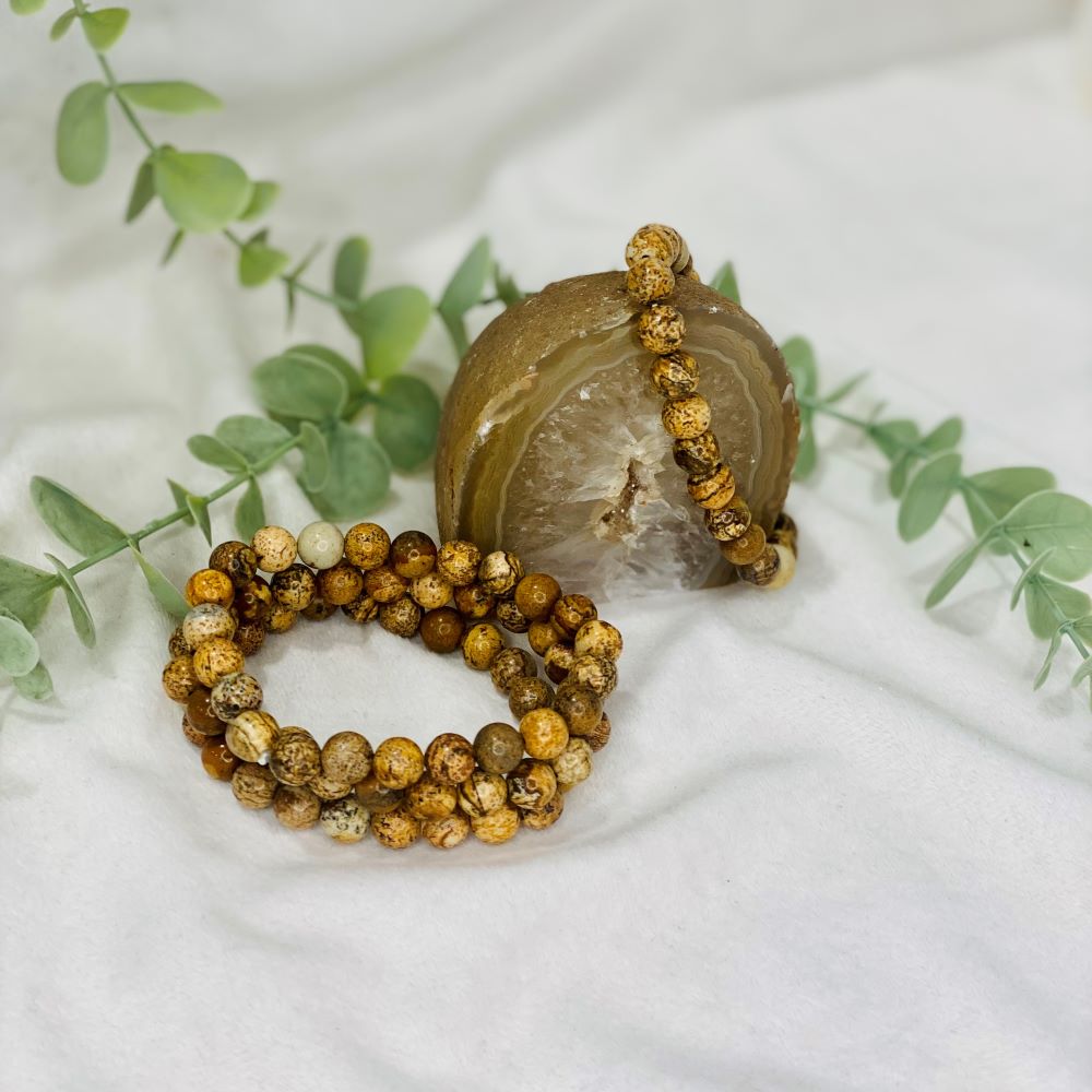 8mm Picture Jasper bead bracelet