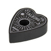 Ouija planchette shape wish/spell candle holder