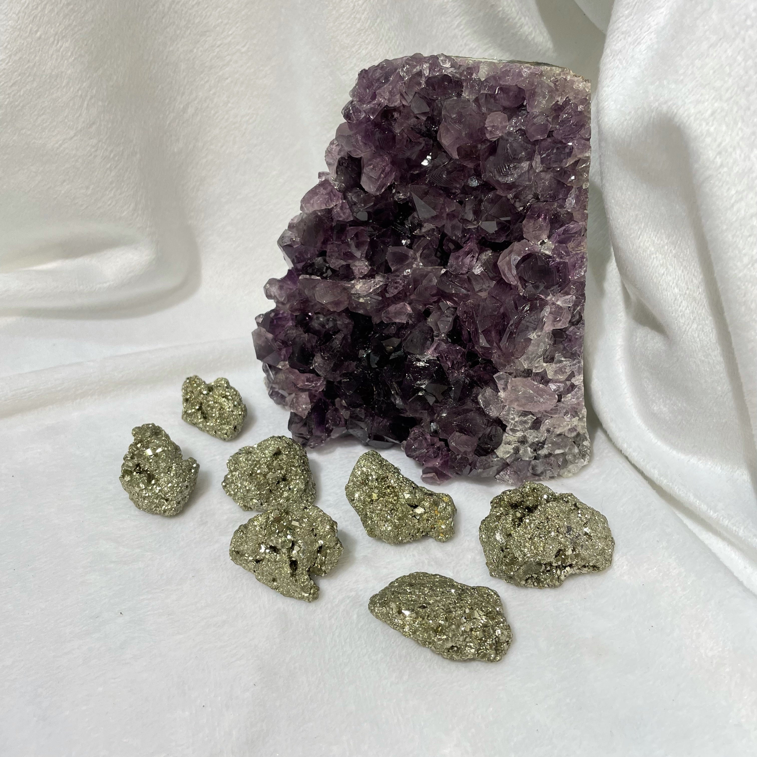 Pyrite clusters various sizes Crystals The Crystal and Wellness Warehouse 