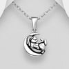 Rabbit in the moon silver charm Charms & Pendants The Crystal and Wellness Warehouse 