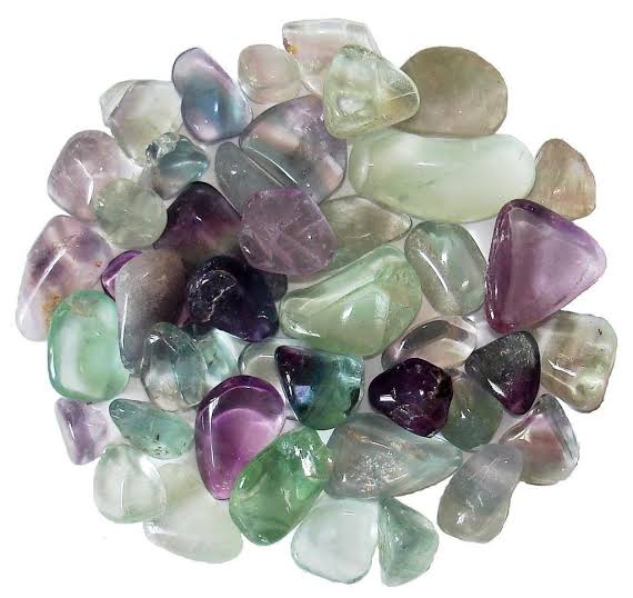 Rainbow fluorite tumbled stones Crystals The Crystal and Wellness Warehouse 