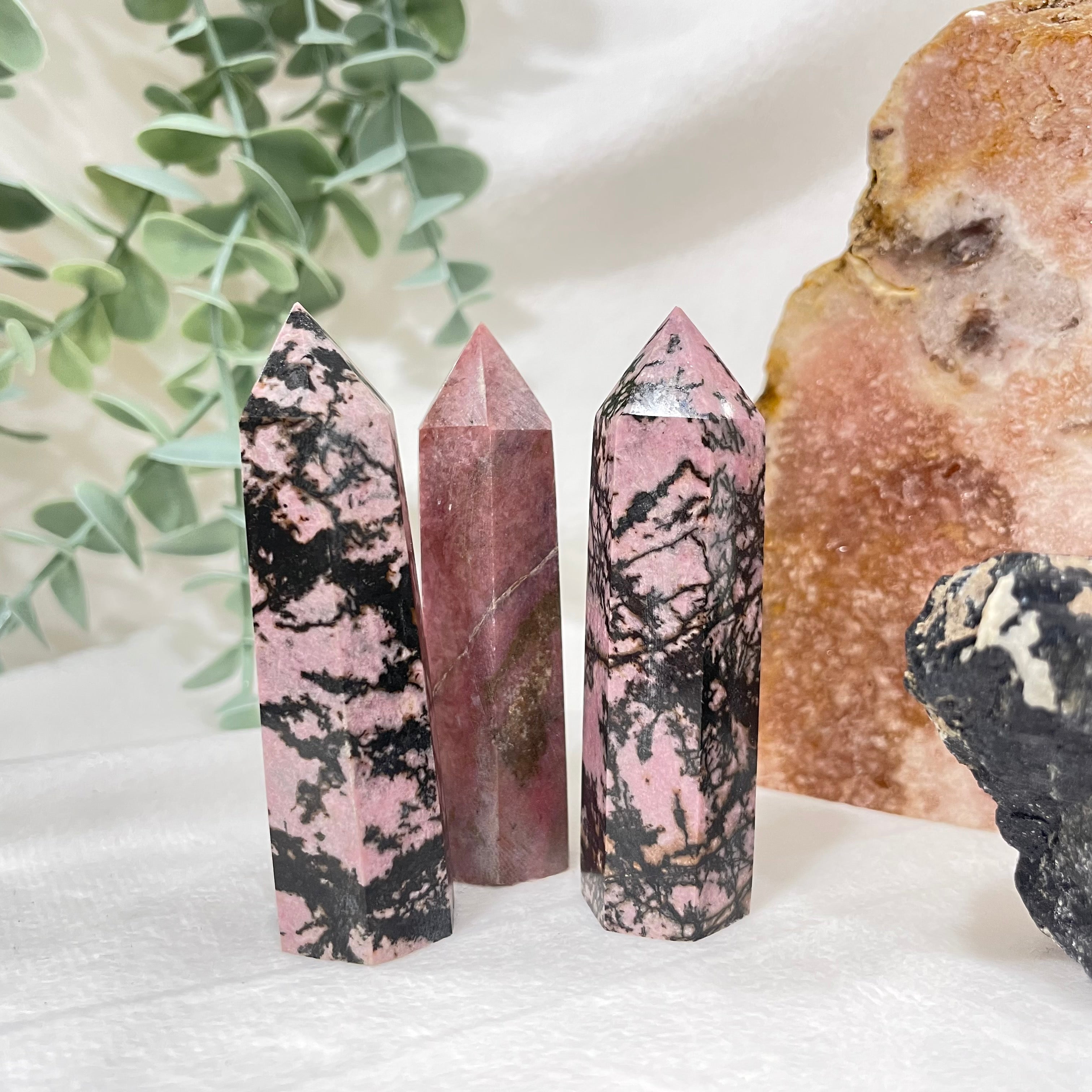 Rhodonite Generator Crystals The Crystal and Wellness Warehouse 