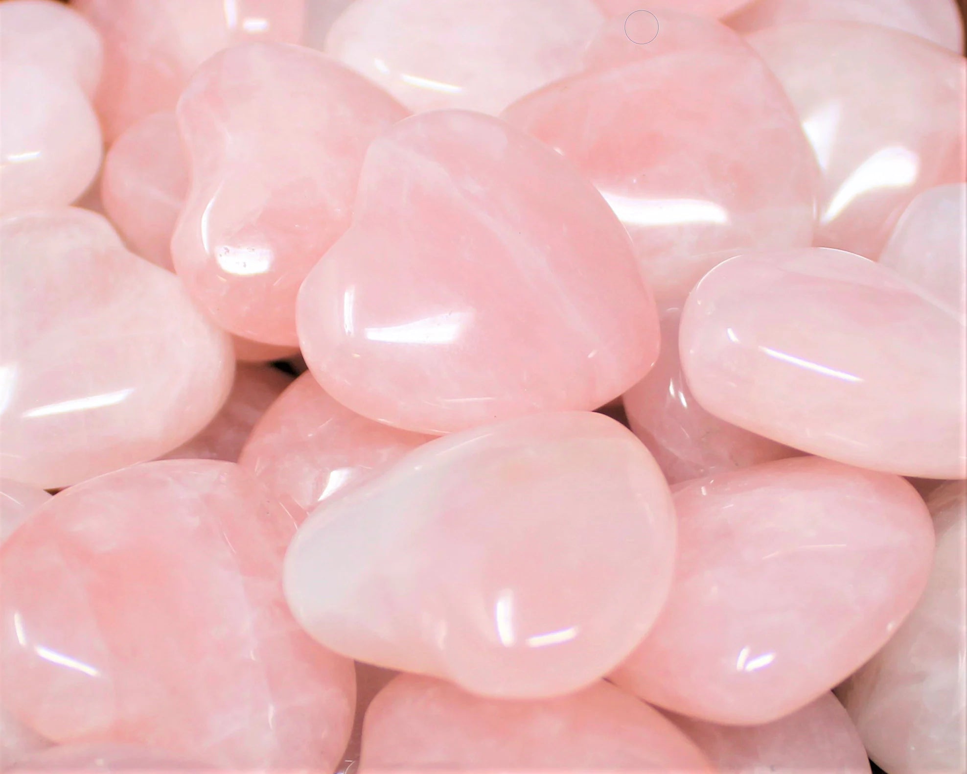 Rose Quartz Polished Hearts - 3 size choices