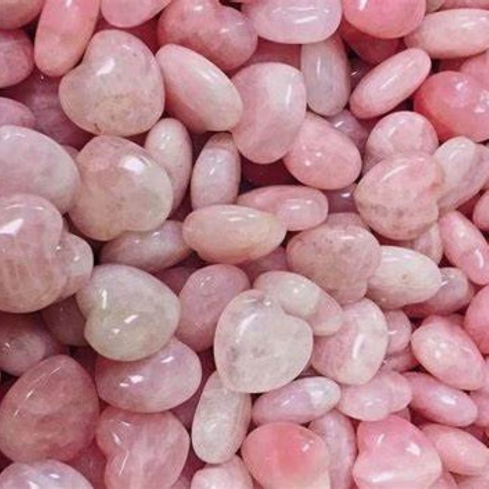Rose Quartz Polished Hearts - 3 size choices