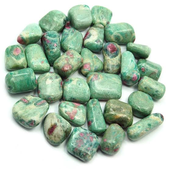 Ruby Fuchsite tumbled stone Crystals The Crystal and Wellness Warehouse 