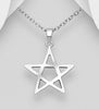Silver pentagram star pendant Charms & Pendants The Crystal and Wellness Warehouse 
