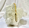 Smoky quartz point pendant in gold style finish Necklaces The Crystal and Wellness Warehouse 