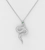 Snake necklace decorated with cubic zirconia Necklaces The Crystal and Wellness Warehouse 
